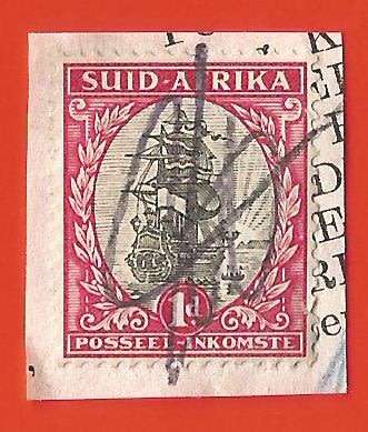 Union of South Africa- Fiscally Used- Cancel- On Paper- Single- Thematic- Transport- Boat