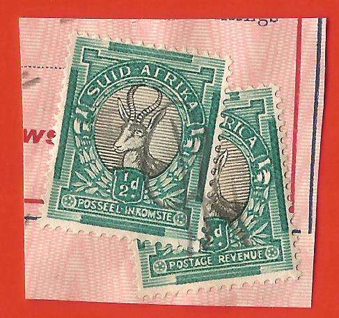 Union of South Africa- Fiscally Used- Cancel- On Paper- Thematic- Fauna