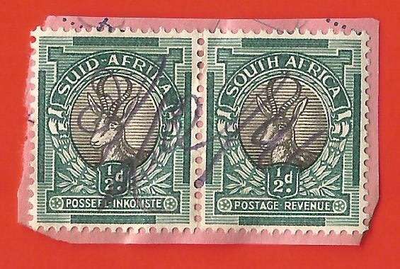 Union of South Africa- Fiscally Used- Cancel- On Paper- Thematic- Fauna