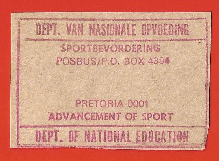 RSA-Cancel-Department of National Education-Advancement of Sport-Pretoria