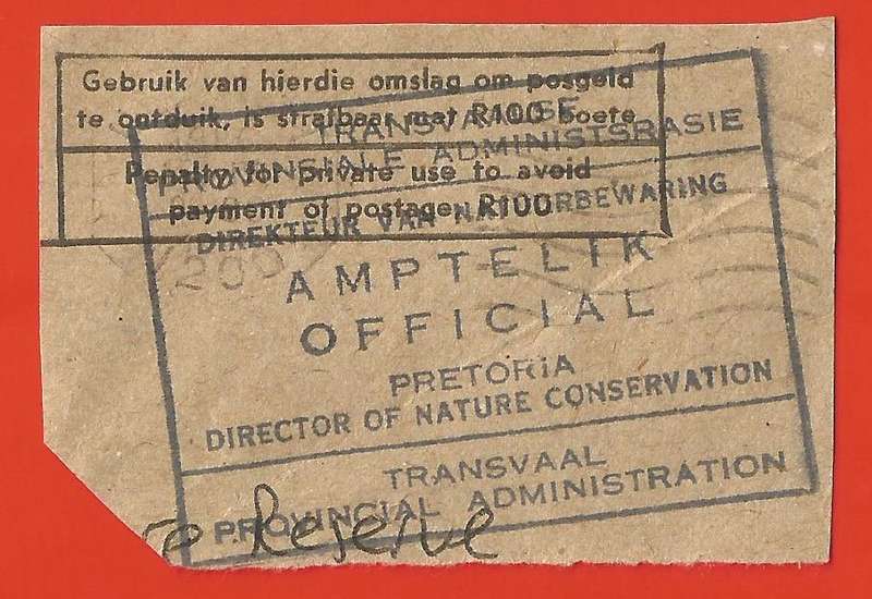 RSA-Cancel-Director of Nature Conservation-Pretoria-Official