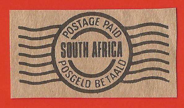 South Africa-Pre-Printed Postage Paid