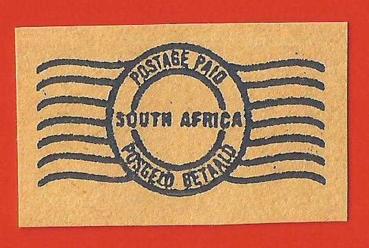 South Africa-Pre-Printed  Postage Paid