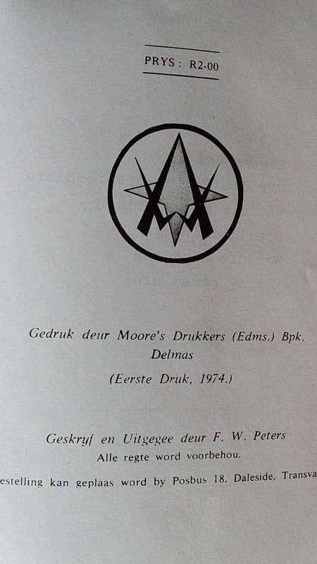 1974-Wag op die Volmaan-Author F.W.Peters-Signed by Author-80 Pages