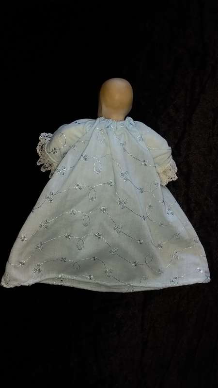 Sleeping Baby Doll Blue outfit. Collectable Doll -Not Marked