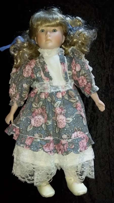 Collectors Doll- Marked-The Classique Collection- NAT Pink rose dress