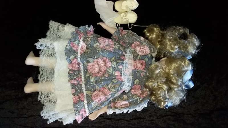 Collectors Doll- Marked-The Classique Collection- NAT Pink rose dress