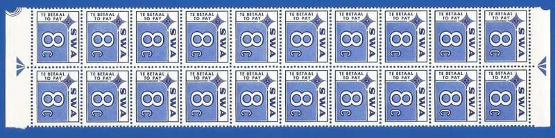 SWA 1972 Postage dues SACC63 - MNH - Arrow block