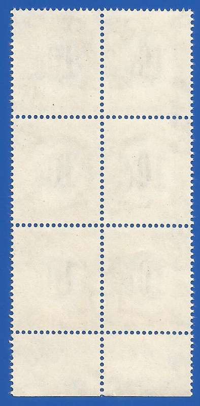 SWA 1961 Postage dues SACC61 - MNH - Marginal Piece. Vignette shifted right