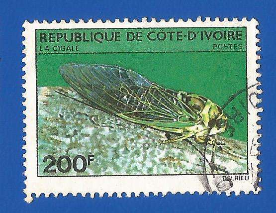 Ivory Coast 1980 Insects -Used-Thematic-Fauna-insects