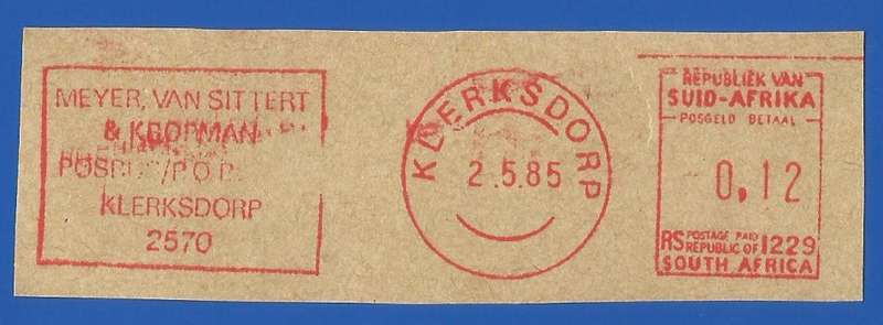 RSA-Cancel-Postmark-Post Mark-1985-Klerksdorp