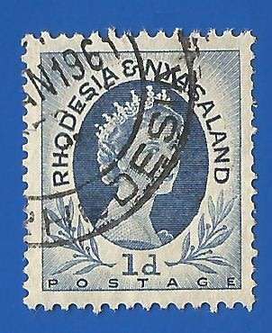 Rhodesia and Nyasaland SACC2a - Coil- Used- Thematic- Famous Person