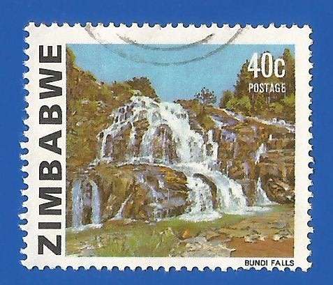 Zimbabwe SG288a - Used- Thematic- Flora- Waterfall- Bundi Falls