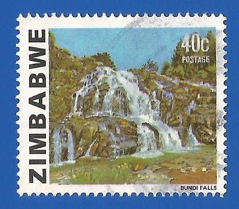 Zimbabwe SG288a - 40c- Used- Thematic- Waterfall- Bundi Falls