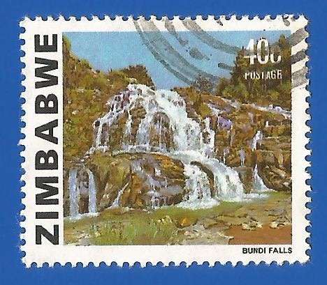 Zimbabwe SG288a - 40c- Used- Thematic- Waterfall- Bundi Falls