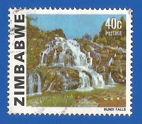 Zimbabwe SG288a - 40c- Used- Thematic- Waterfall- Bundi Falls