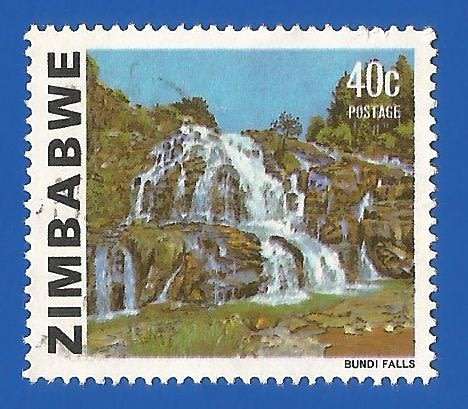 Zimbabwe SG288a - 40c- Used- Thematic- Waterfall- Bundi Falls