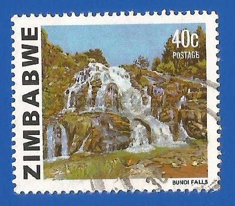 Zimbabwe SG288a - 40c- Used- Thematic- Waterfall- Bundi Falls