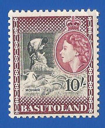 Basutoland- 10/- MM- Thematic- Farming- Mohair- Famous Person