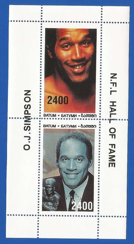 Batum- Russian State- MNH- Miniature Sheet-Thematic-Famous People- Shifted Perfs