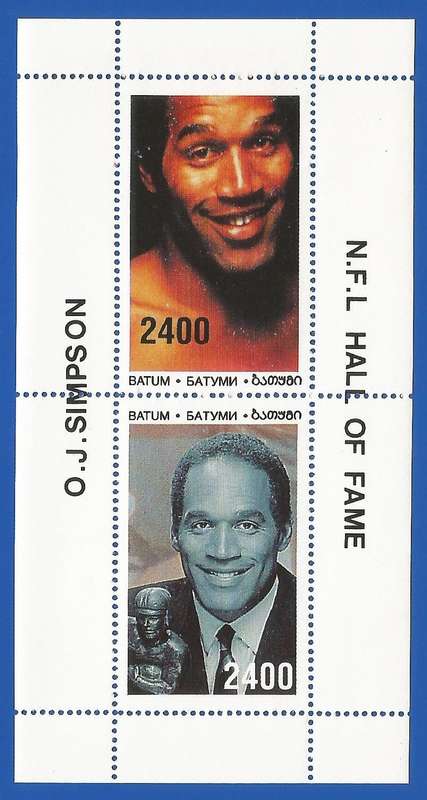Batum- Russian State- MNH- Miniature Sheet-Thematic-Famous People- Shifted Perfs
