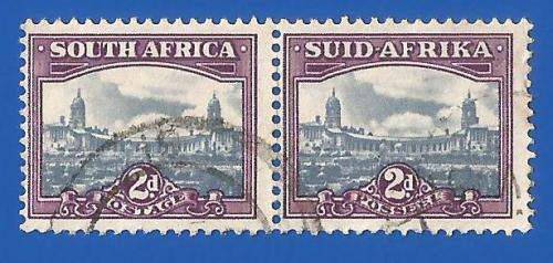 Union of South Africa SACC133 - Used- Pair- 2d- Thematic- Building