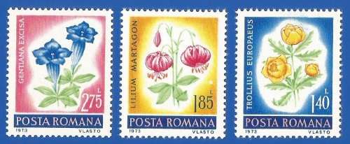 Romania- MNH- 1973 Nature Conservation - Flowers - Part Set-Thematic- Flora- Flowers- Plants