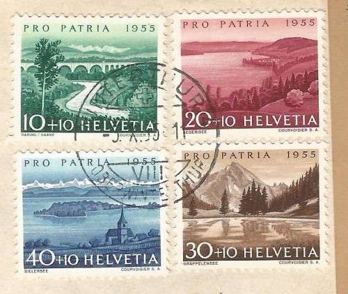 Helvetia 1955 Pro Patria - The 100th Anni. of the Technical Collede Custom and Currency Examination
