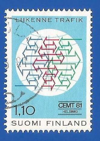 Finland 1981 The Conference of the EU Ministers of Transport -Used-Single Stamp- Thematic-Symbol