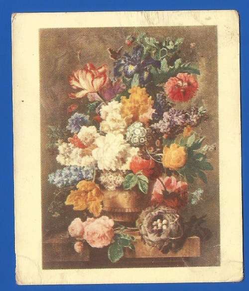 Vintage-Collectable-1xCigarette/Tobacco Card-Famous works of Art-No35-Jan Brussel-Flowerpiece