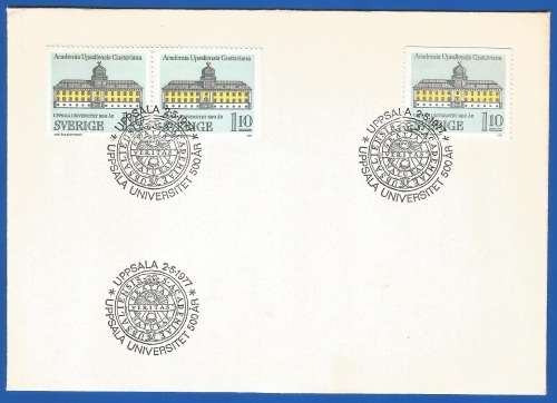 Sweden-FDC-1977 The University of Uppsala -Used-Collectable-Thematic-Building-University