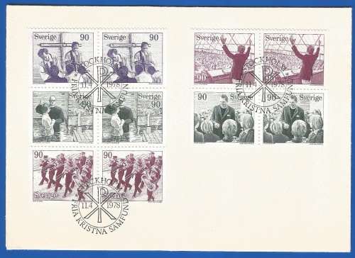 Sweden-FDC-1978 Nonconformist Christian Sects -Used-Collectable-Thematic-Christianity