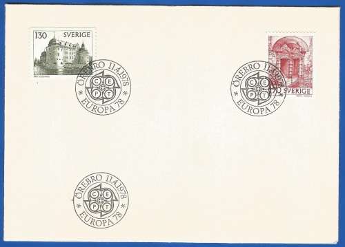Sweden-FDC-1978 EUROPA Stamps - Monuments -Used-Collectable-Thematic-Buildings