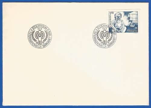 Sweden-FDC-1979 International Year of the Child -Used-Collectable-Thematic-Symbol-Polution