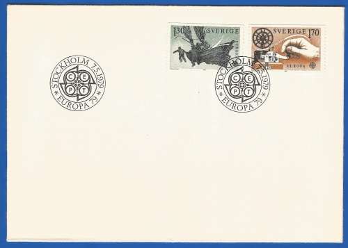Sweden-FDC-1979 EUROPA Stamps - Post and Telecommunications -Used-Collectable-Thematic-Movies-Films