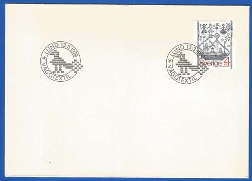 Sweden-FDC-1979 Wall-textile -Used-Collectable-Thematic-Symbol-Art