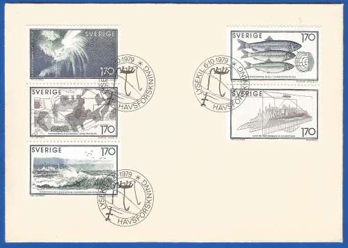 Sweden-FDC-1979 Marine Research -Used-Collectable-Thematic-Fishing-Fauna-Fish