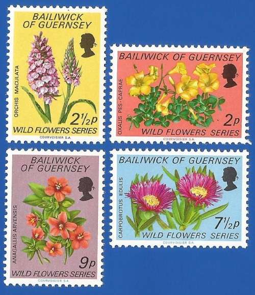 Bailiwick of Guernsey 1972 Wild Flowers -MNH-Thematic-Flora-Wild Flowers