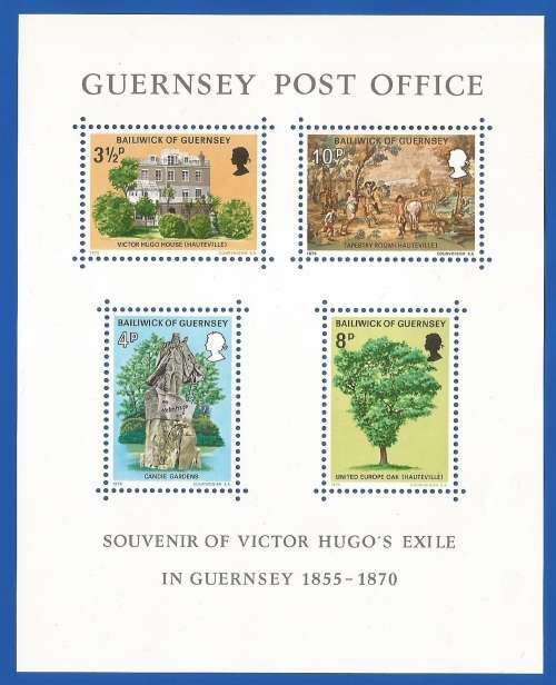 Bailiwick Of Guernsey-M/S-1975-MNH-Thematic-Monument-House-Flora-Tree-Tapestry-Art-Craft