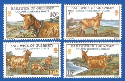 Bailiwick Of Guernsey 1980 Golden Guernsey Goats -MNH-Thematic-Fauna-Goats