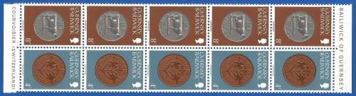 Bailiwick Of Guernsey 1979 Coins -Block-MNH-Thematic-Coins-Symbol