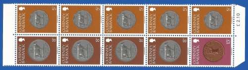 Bailiwick Of Guernsey 1979 Coins -Block-MNH-Thematic-Coins-Symbol
