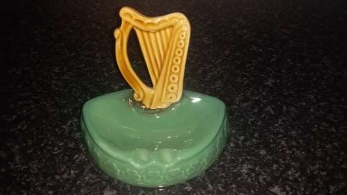 ARKLOW Celtic Harp - ARMS- -Made in Republic Of Ireland-Ashtray-Collectable-Vintage