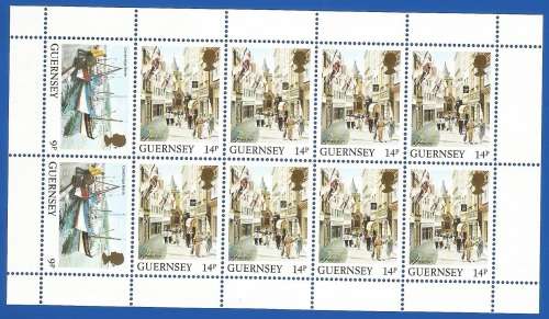 Guernsey 1984 Daily Stamps -Exploded Booklet-MNH-Thematic-Transport-Boats-Art-Painting-Buildings