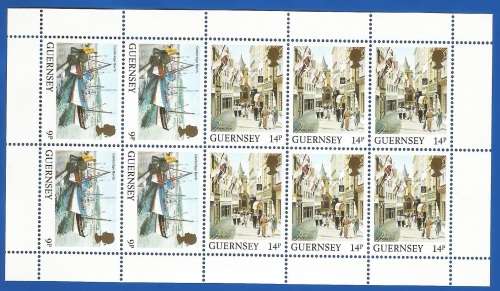 Guernsey 1984 Daily Stamps -Exploded Booklet-MNH-Thematic-Transport-Boats-Art-Painting-Buildings