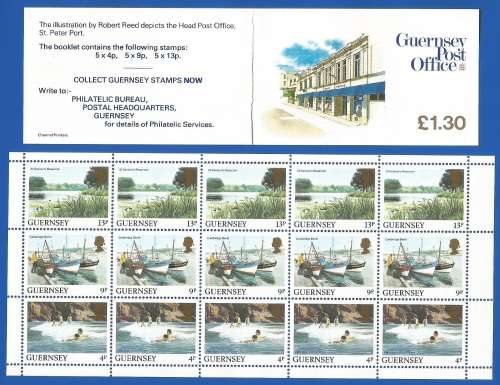 Guernsey 1984 Daily Stamps -Exploded Booklet-MNH-Thematic-Transport-Boats-Flora