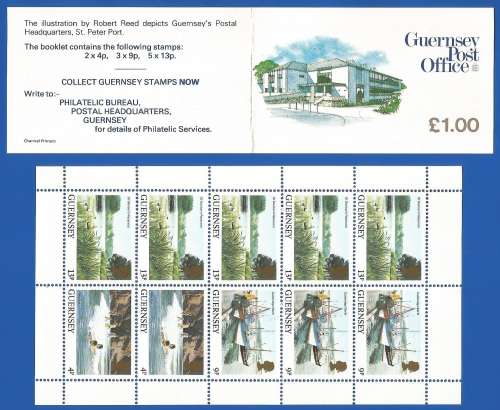 Guernsey 1984 Daily Stamps -Exploded Booklet-MNH-Thematic-Transport-Boats-Flora