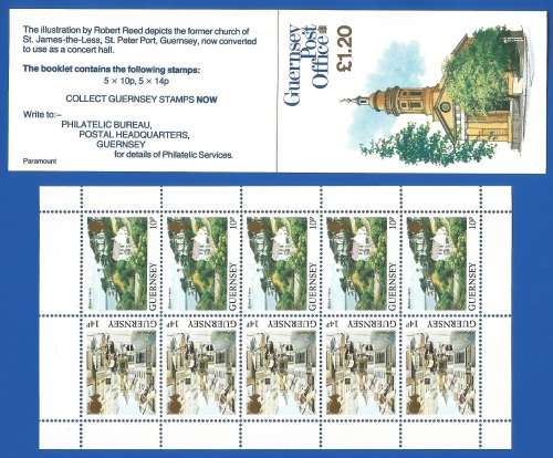 Guernsey 1984 Daily Stamps -MNH-Thematic-Flora-Scenery-Painting-Buildings