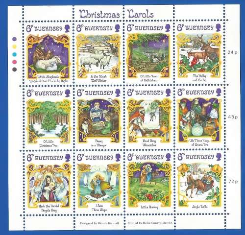 Guernsey Christmas -M/S-MNH-Thematic-Christmas carols