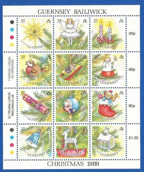 Bailiwick Of Guernsey 1989 Christmas Stamps -MNH-Thematic-Christmas